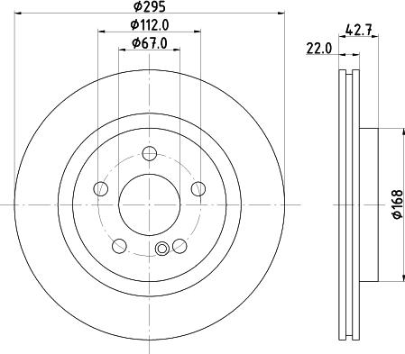 HELLA 8DD 355 125-381 - Jarrulevy inparts.fi