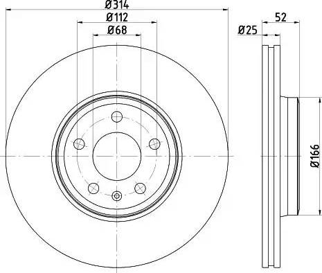 HELLA 8DD 355 125-201 - Jarrulevy inparts.fi