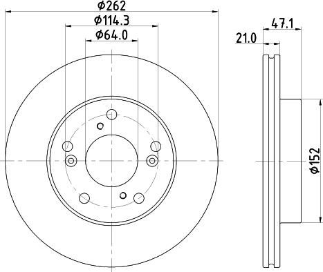 HELLA 8DD 355 126-951 - Jarrulevy inparts.fi