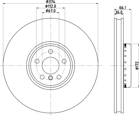 HELLA 8DD 355 126-471 - Jarrulevy inparts.fi