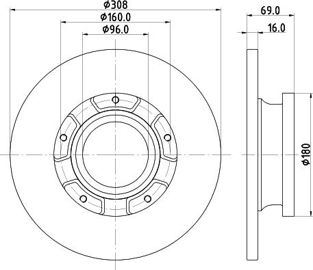 HELLA 8DD 355 126-591 - Jarrulevy inparts.fi