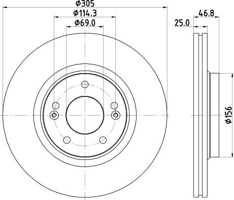 HELLA 8DD 355 126-541 - Jarrulevy inparts.fi