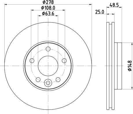 HELLA 8DD 355 126-561 - Jarrulevy inparts.fi