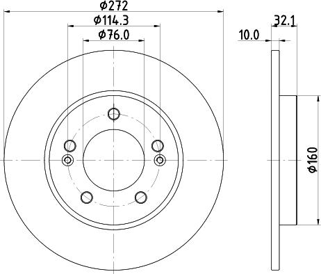 HELLA 8DD 355 126-501 - Jarrulevy inparts.fi