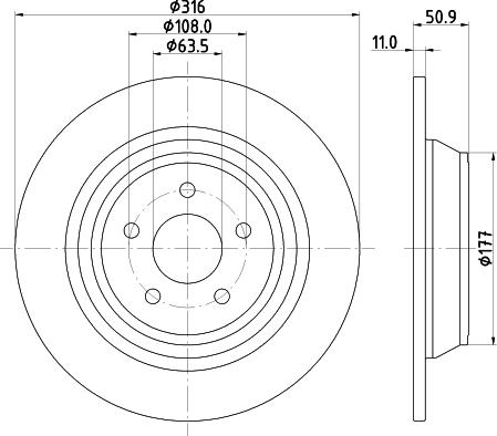 HELLA 8DD 355 126-581 - Jarrulevy inparts.fi