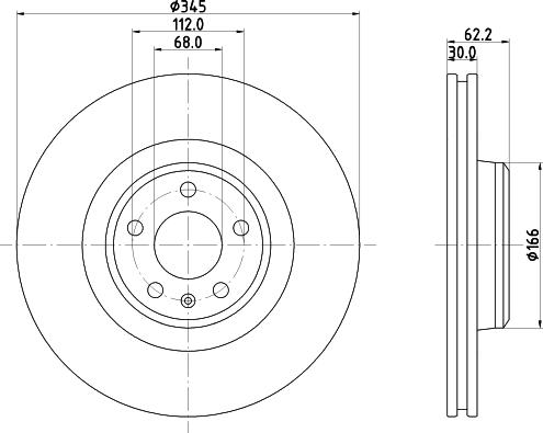 HELLA 8DD 355 126-861 - Jarrulevy inparts.fi