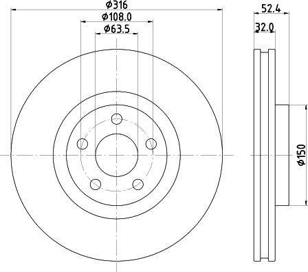 HELLA 8DD 355 126-701 - Jarrulevy inparts.fi