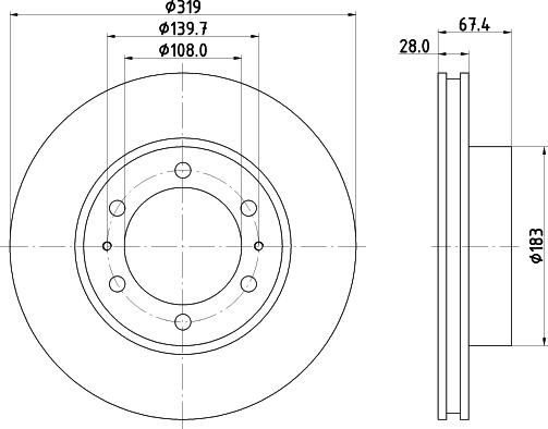 HELLA 8DD 355 126-771 - Jarrulevy inparts.fi