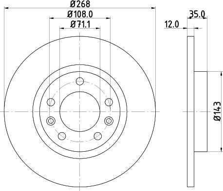 HELLA 8DD 355 120-491 - Jarrulevy inparts.fi