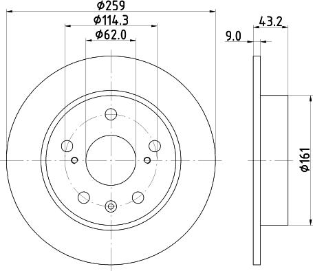 HELLA 8DD 355 120-531 - Jarrulevy inparts.fi