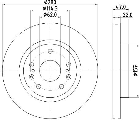 HELLA 8DD 355 120-521 - Jarrulevy inparts.fi