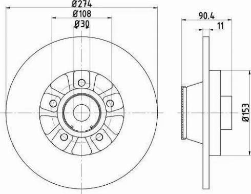 HELLA 8DD 355 120-571 - Jarrulevy inparts.fi