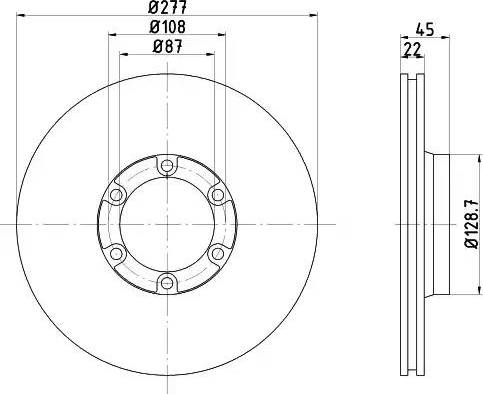 HELLA 8DD 355 120-001 - Jarrulevy inparts.fi