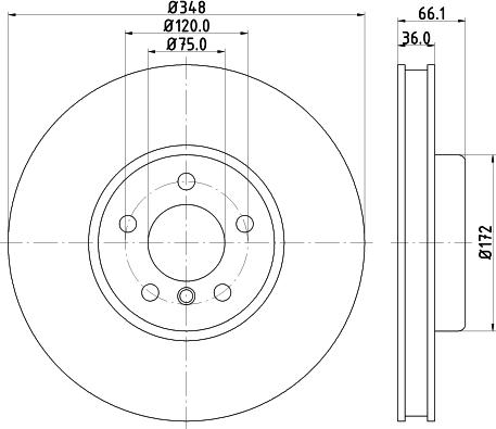 HELLA 8DD 355 120-891 - Jarrulevy inparts.fi