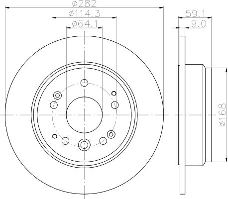 HELLA 8DD 355 120-321 - Jarrulevy inparts.fi