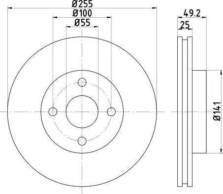 HELLA 8DD 355 120-261 - Jarrulevy inparts.fi