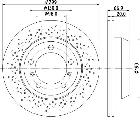 HELLA 8DD 355 120-222 - Jarrulevy inparts.fi