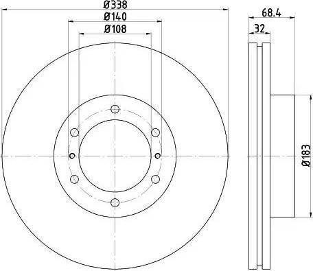 HELLA 8DD 355 116-891 - Jarrulevy inparts.fi