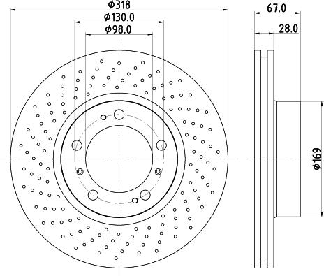 HELLA 8DD 355 127-501 - Jarrulevy inparts.fi