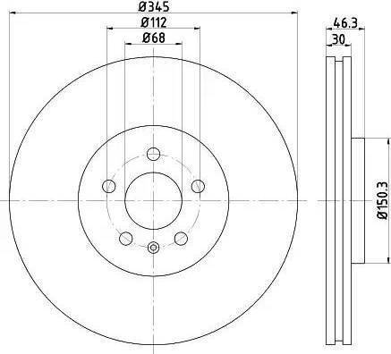 HELLA 8DD 355 112-381 - Jarrulevy inparts.fi