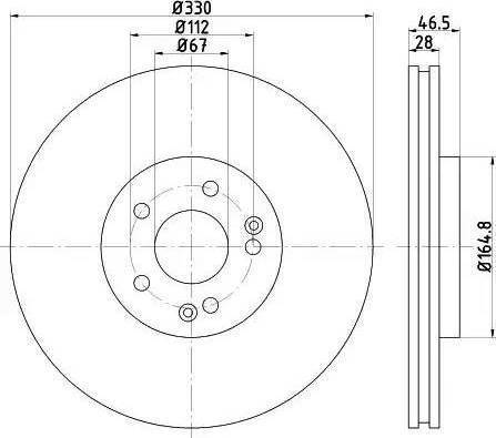 HELLA 8DD 355 118-821 - Jarrulevy inparts.fi