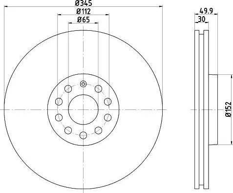 HELLA 8DD 355 121-271 - Jarrulevy inparts.fi