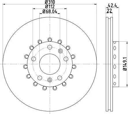 HELLA 8DD 355 121-751 - Jarrulevy inparts.fi