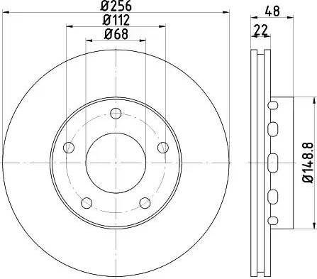 HELLA 8DD 355 115-181 - Jarrulevy inparts.fi