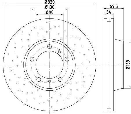 HELLA 8DD 355 121-601 - Jarrulevy inparts.fi