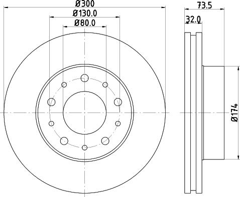 HELLA 8DD 355 123-901 - Jarrulevy inparts.fi