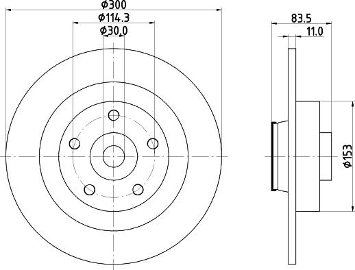 HELLA 8DD 355 123-401 - Jarrulevy inparts.fi