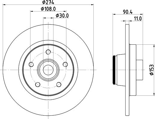 HELLA 8DD 355 123-421 - Jarrulevy inparts.fi