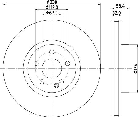 HELLA 8DD 355 123-501 - Jarrulevy inparts.fi