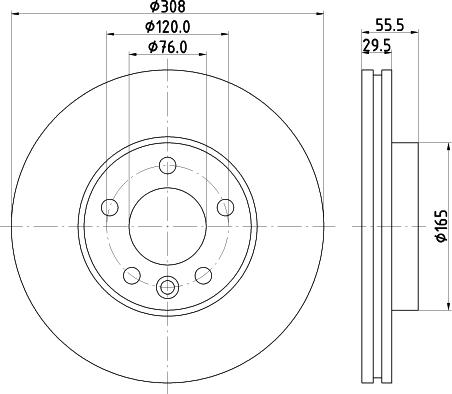 HELLA 8DD 355 123-511 - Jarrulevy inparts.fi