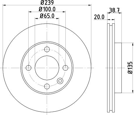 HELLA 8DD 355 123-601 - Jarrulevy inparts.fi