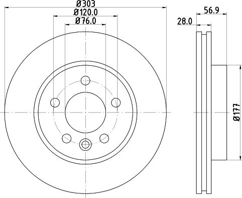 HELLA 8DD 355 123-801 - Jarrulevy inparts.fi