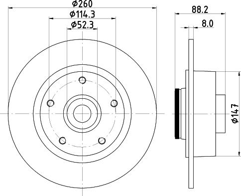 HELLA 8DD 355 123-341 - Jarrulevy inparts.fi