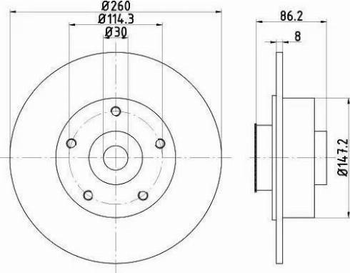 HELLA 8DD 355 120-081 - Jarrulevy inparts.fi