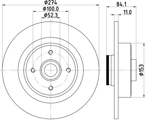 HELLA 8DD 355 123-331 - Jarrulevy inparts.fi