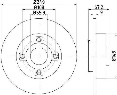 HELLA 8DD 355 111-331 - Jarrulevy inparts.fi