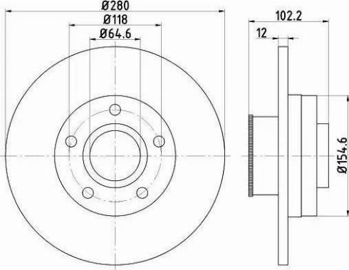 HELLA 8DD 355 113-401 - Jarrulevy inparts.fi