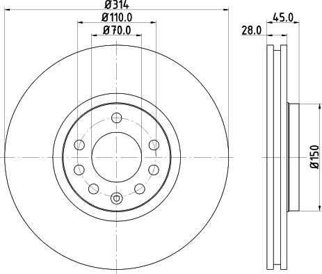 HELLA 8DD 355 122-562 - Jarrulevy inparts.fi