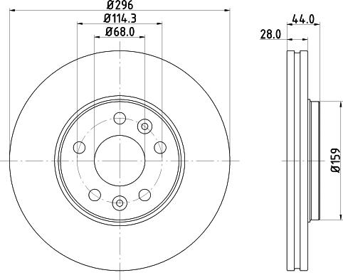 HELLA 8DD 355 122-601 - Jarrulevy inparts.fi