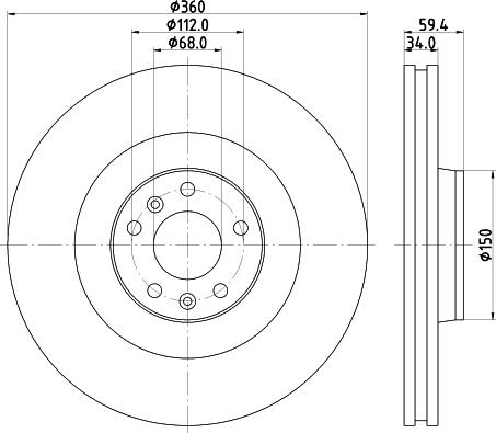 HELLA 8DD 355 122-632 - Jarrulevy inparts.fi