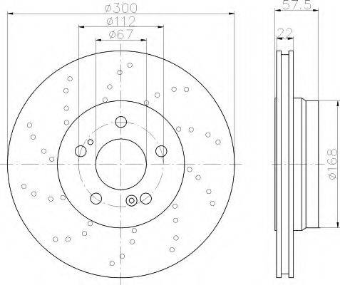 HELLA 8DD 355 122-672 - Jarrulevy inparts.fi