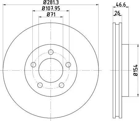 HELLA 8DD 355 122-181 - Jarrulevy inparts.fi