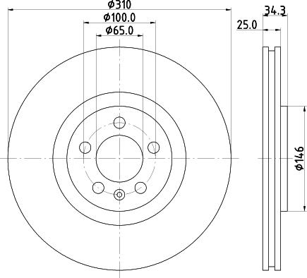 HELLA 8DD 355 122-811 - Jarrulevy inparts.fi