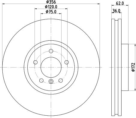 HELLA 8DD 355 122-812 - Jarrulevy inparts.fi