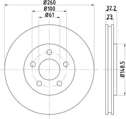 HELLA 8DD 355 122-381 - Jarrulevy inparts.fi