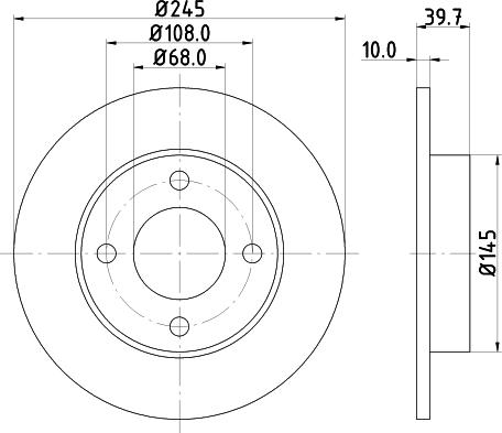 HELLA 8DD 355 122-372 - Jarrulevy inparts.fi